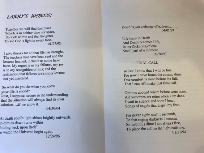 Larry Elsener Memorial program inside